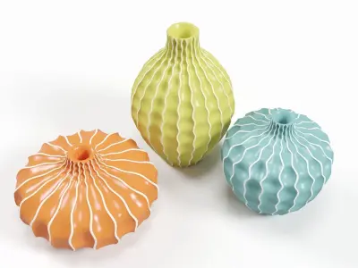 Imax Agatha Ceramic Vases Set of 3  3D model