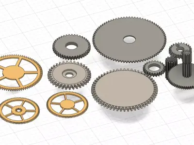 Multiple Gears 3D model