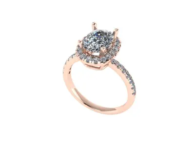 Women diamond ring 3d render 3D print model