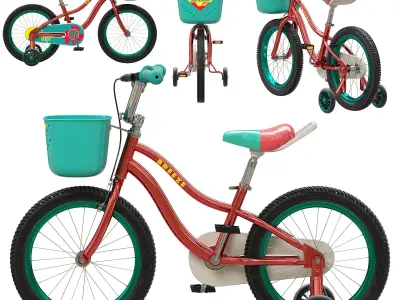 Schwinn 12 Breeze Girls Child Bike with Basket 3D model