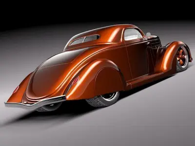 Custom StreetRod HotRod 1936 3D model