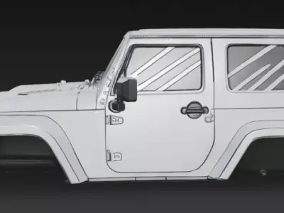 Jeep upper body 3D print model
