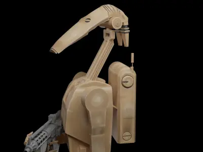 Battle Droid is ready to fight Free 3D model