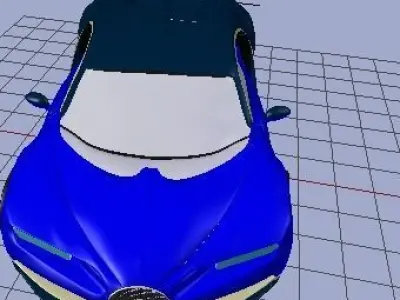 bugatti car 3D model by MYG-Corp