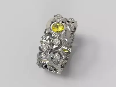 Carved ring 3D print model