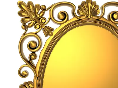 carved frame 3D model