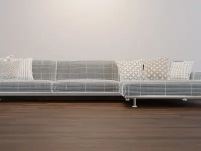 Designer Couch 1 3D model
