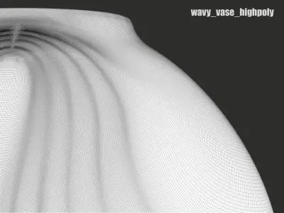 Wavy Vase 3D print model