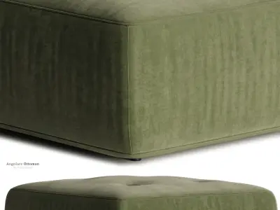 Crate and barrel Angolare Ottoman Green 3D model