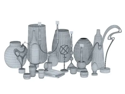 Decorative set 15 3D model shop