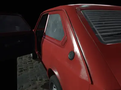 Old car  Low-poly 3D model