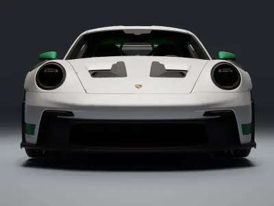 Porsche 911 GT3 RS  Low-poly 3D model