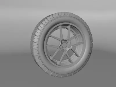 Realistic 3D Tyres for Gaming and Animation Low-poly 3D model