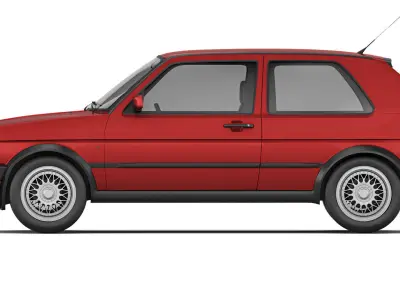 Volkswagen Golf II GTI  3-door 1992 3D model