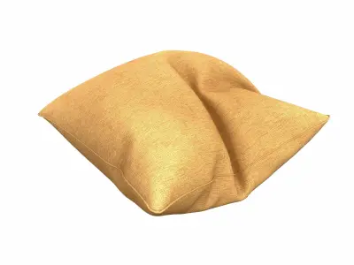 Orange Plain Pillow  3D model