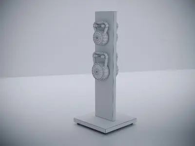 Hock Lova kettlebell rack 3D model