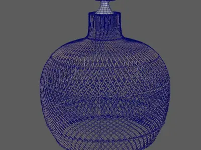 Eco-friendly  Decoration Handmade bamboo lamp shape 3D model