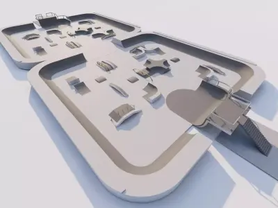 Skatepark-Skate Park PACK 3D model