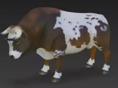 Bull 3D Model High Poly for Games and VFX 3D model