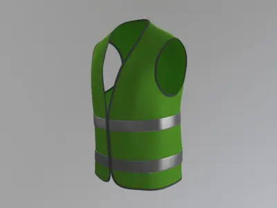 Worker Vest Low-poly 3D model