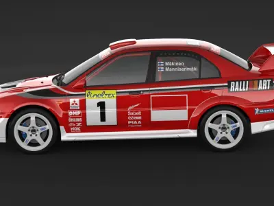 Mitsubishi Lancer Evolution 6 Tme Rally Car 3D model