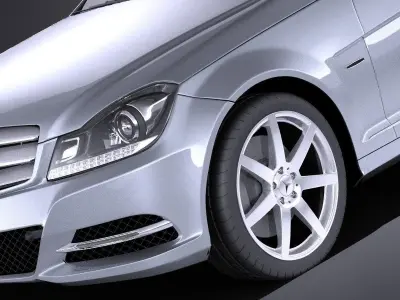 Mercedes-Benz C class Estate 2012 VRAY 3D model