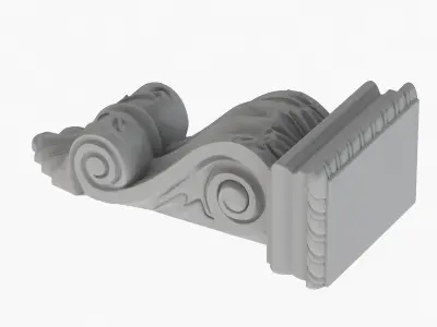 Scroll Corbel 45 3D model