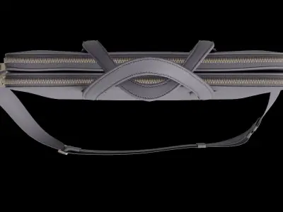 Luxury Blue Leather Hand Bag 3D model