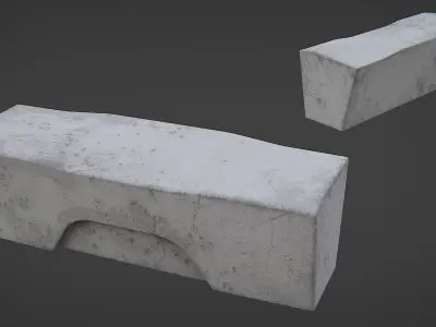 Bench Pack Low-poly 3D model