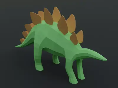 Stegosaurus 3D model for 3D print 3D print model