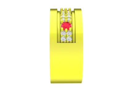 Luxury Diamond Band Ring for Women 3D Model 3D print model
