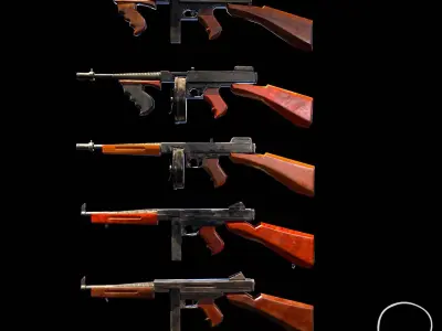 Gun -vol 01 Low-poly 3D model