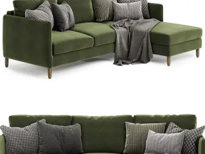 Lomeo Fixed corner sofa 3D model