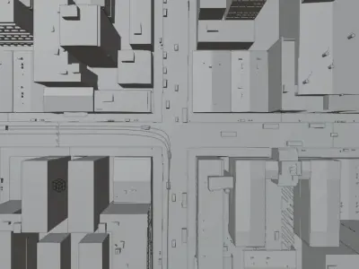 City low poly Free low-poly 3D model