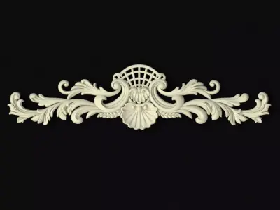Central decor ornament for furniture 3D model 870