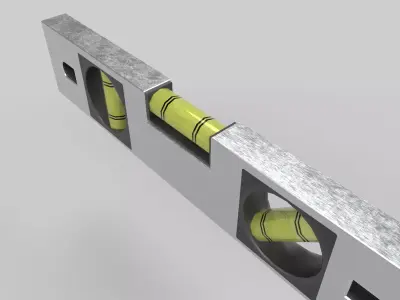 Spirit Level Low-poly 3D model