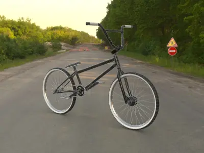 BMX bike Low-poly 3D model