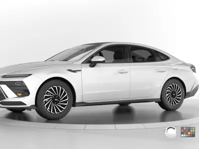 Hyundai Sonata 2024 -highres-Rigged and Render Ready 3D model