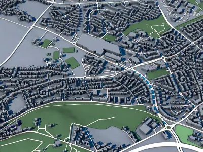 Hurth Town Germany Rhine Erft District Architecture  3D model