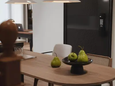  living room dining room interior scenes 07 3D model