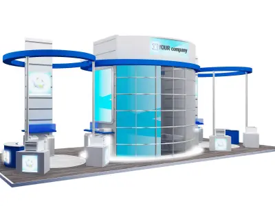 Booth Exhibition Stand a591a  3D model