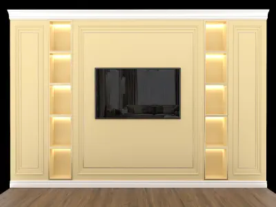 Moulding corona tv wall unit 3D model
