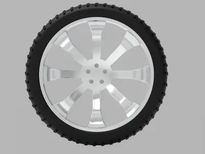 wheel and tire 3D model