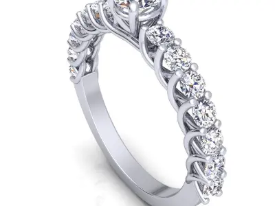 Luxury Woman Diamond Ring  3D print model purchase