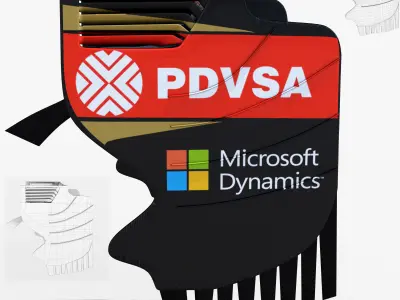 Lotus E23 Rear Wing Low-poly 3D model