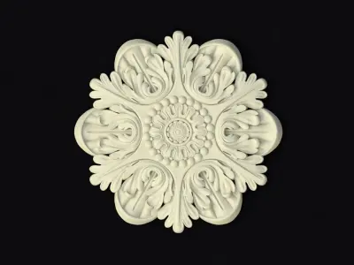 Central decor ornament for furniture 3D model 376