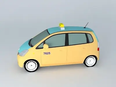 Nissan Moco/Suzuki MR Wagon Taxicab Free 3D model