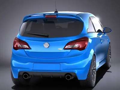 Opel Corsa OPC 2017 VRAY 3D model