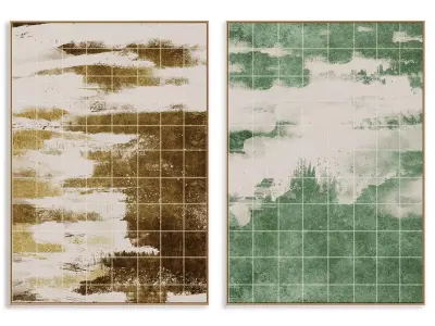 Abstract Painting Frame set 3D model 2