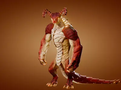 Fire Baronto Low-poly 3D model
